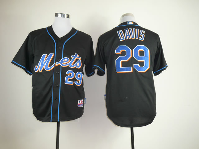 Men New York Mets #29 Davis Black MLB Jerseys->new york mets->MLB Jersey